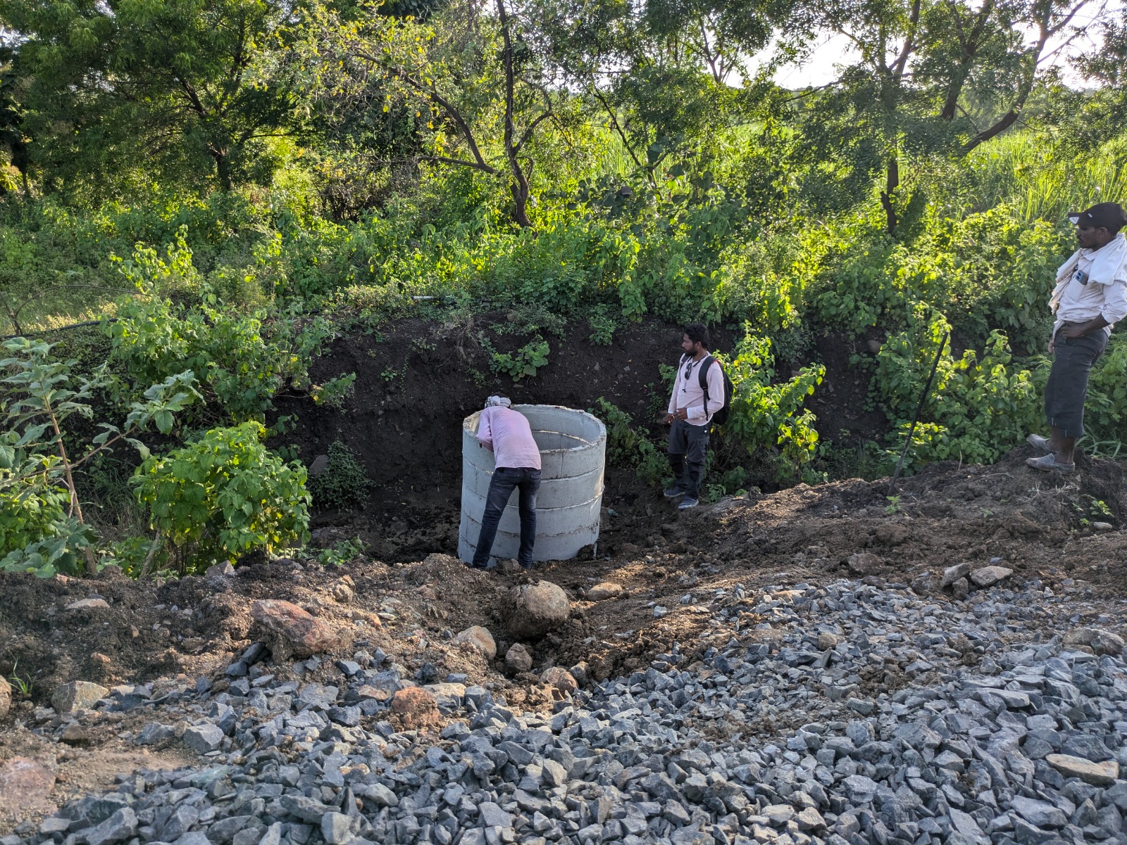 Construction & Design of 72 Recharge pit & Rainwater Harvesting Borewells