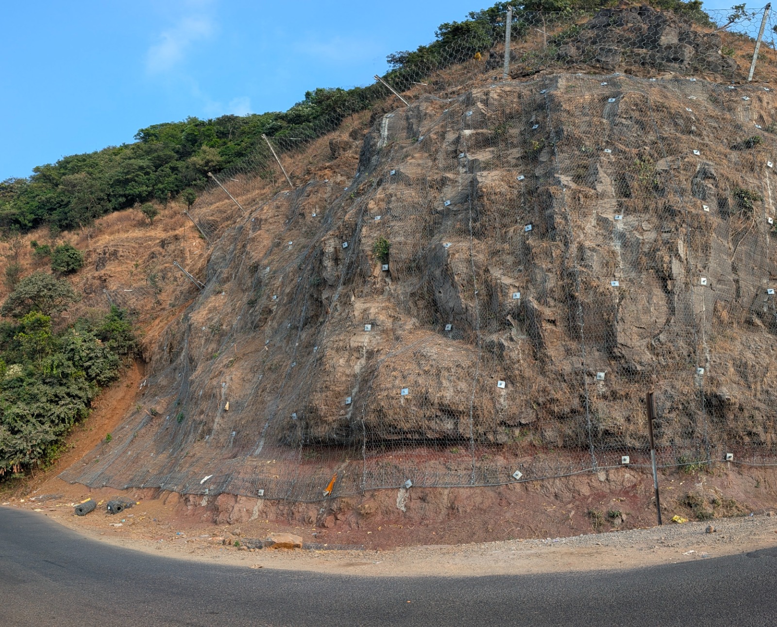 Slope Protection Work ( Rock Fall Barrier )